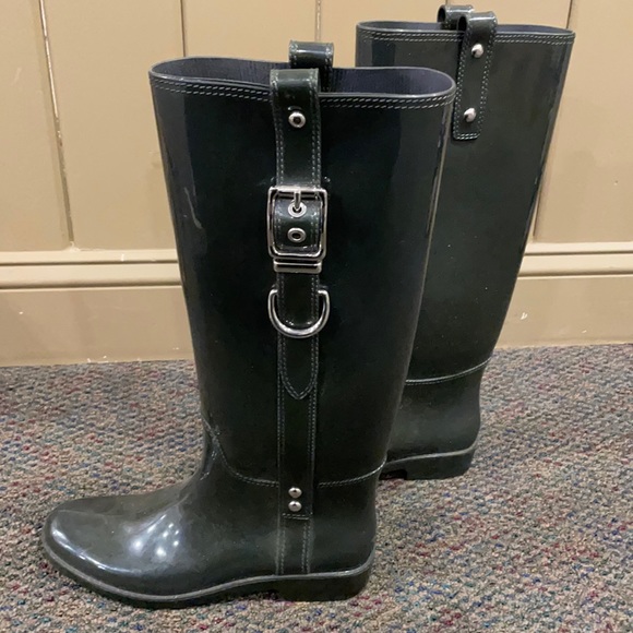 Grey Coach rainboots in great condition - Picture 1 of 1